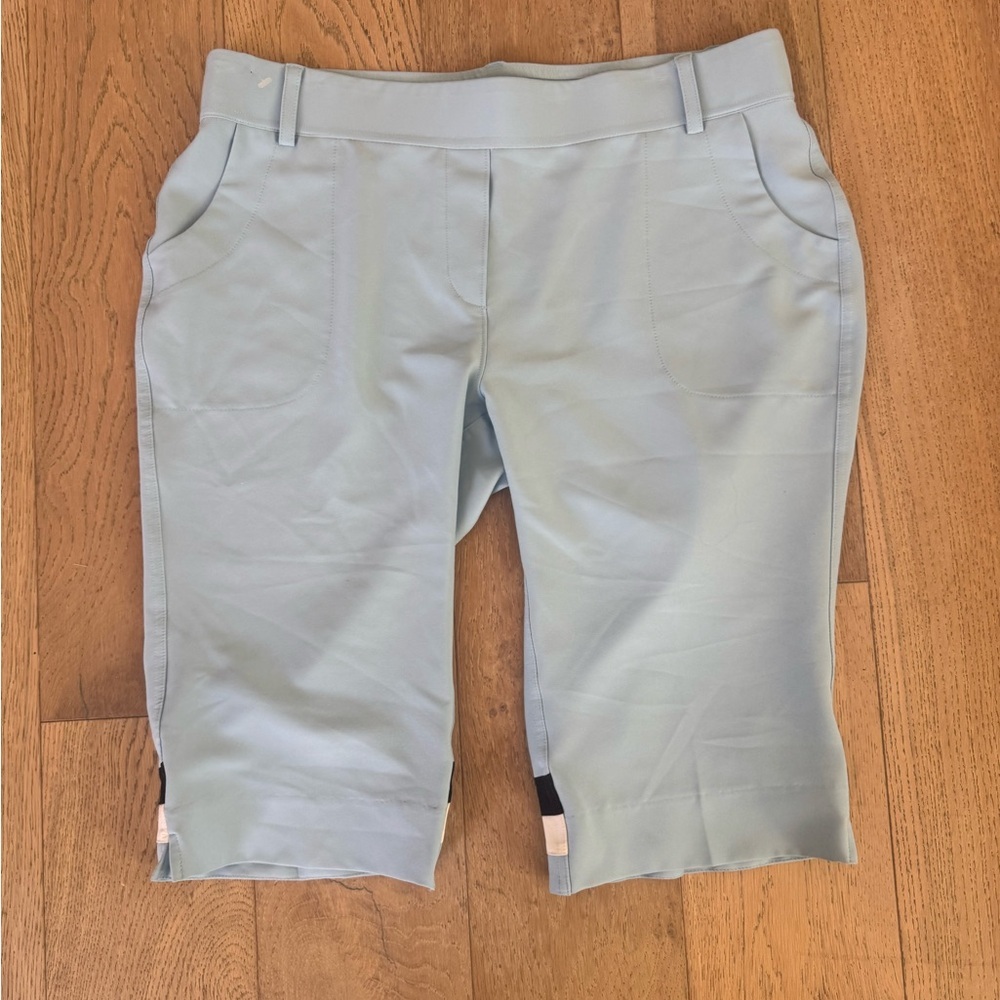 Belyn Key Oxford Pedal Pusher Light Blue Large
